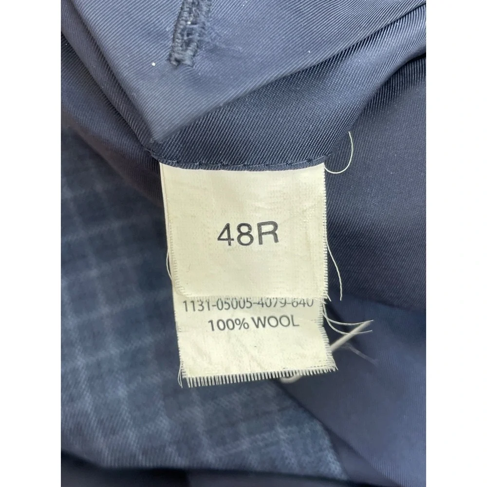 Jos A Bank Blazer Mens 48R Plaid 100% Wool 2-Button Single Breast Traveler's